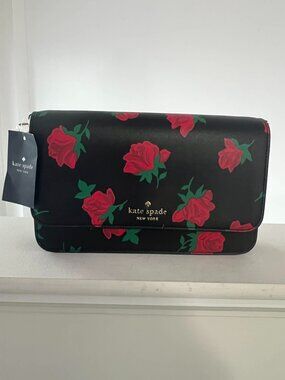 Kate Spade Rose Toss Print Madison Crossbody Bag